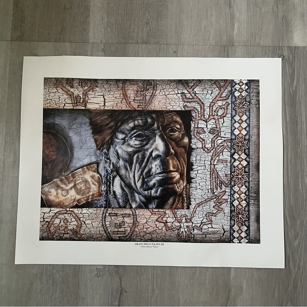 David C Behrens “They Moved Them” Trail of Tears Art Print 23.5 X 18.5
